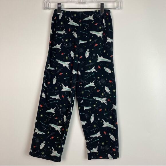 THREE GIRLS VARIOUS BRAND PAJAMA PANTS SKULL SPACE SHUTTLE DEER SIZES 7/8/M - Picture 2 of 14